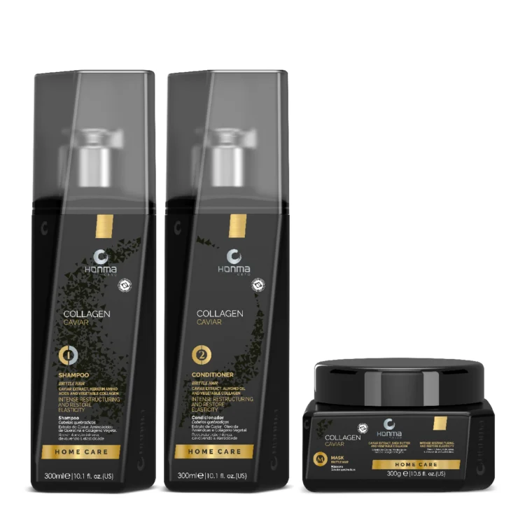 Sampon, Balsam si Masca de par cu colagen - set Collagen Caviar Total Repair